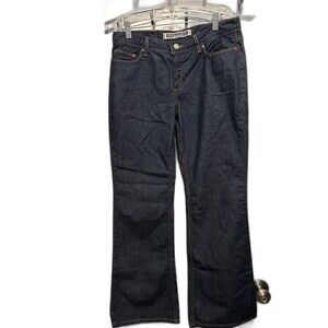 Express Jeans Hipster Flare Jeans Women’s Size 7/8 Short Dark Wash Denim 30 X 28
